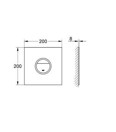 Flush plate with 2 buttons Grohe Ondus Digitecture Light