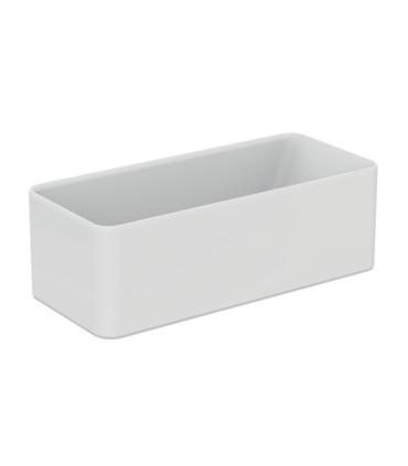 Ideal Standard freestanding bathtub Conca series art.K8830 size 180x80 in Ideal Solid white finish. The tank is equipped with dr