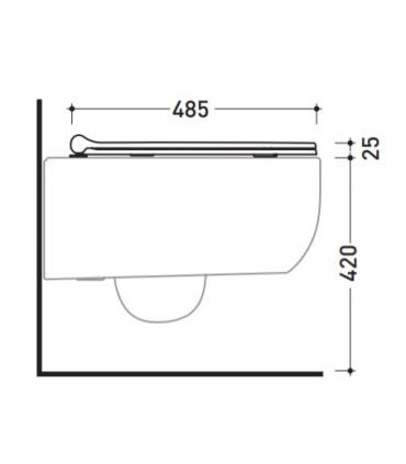 Sedile slim Ceramica Flaminia Fluo FUCW05 rallentato