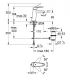 Single hole mixer for washbasin Grohe collection eurodisc cosmopolitan