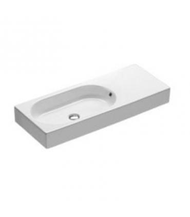 Lavabo sospeso 90x35 cm senza fori serie Area art.Y0UE01