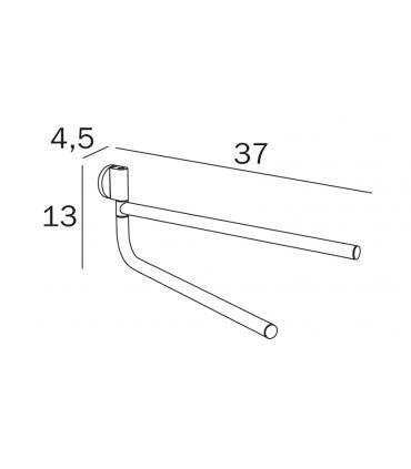 Porte serviettes articul‚ double Inda One collection A2415BCR chrome