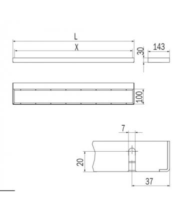 Barra modulare Inda serie Indissima A8883 con LED