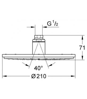 Grohe Shower head energy saving rainshower 28368 chrome.