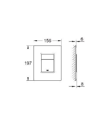 Placca 2 pulsanti Grohe serie Skate Cosmopolitan art.389160A0