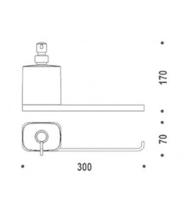 Porta salviette con dispenser Colombo serie time w4274 cromo.