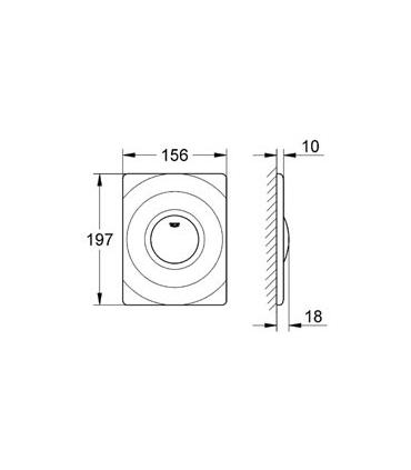 Flush plate 1 button Grohe collection Surf