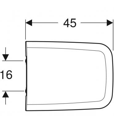 Selle à dégagement rapide Geberit Icon Square