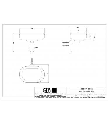 GESSI wall mounted soap holder Goccia collection white art.38002