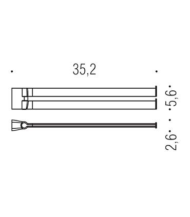 Double swivel towel holder Colombo Trenta series Art.B3012