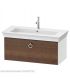 Duravit wall-hung vanity unit, White Tulip 4252 series with American Walnut front