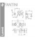 External part Washbasin wall hung mixer Fantini Lame'