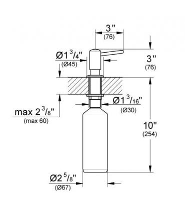 Distributeur savon encastre' Grohe Adria collection 40536000 chrome