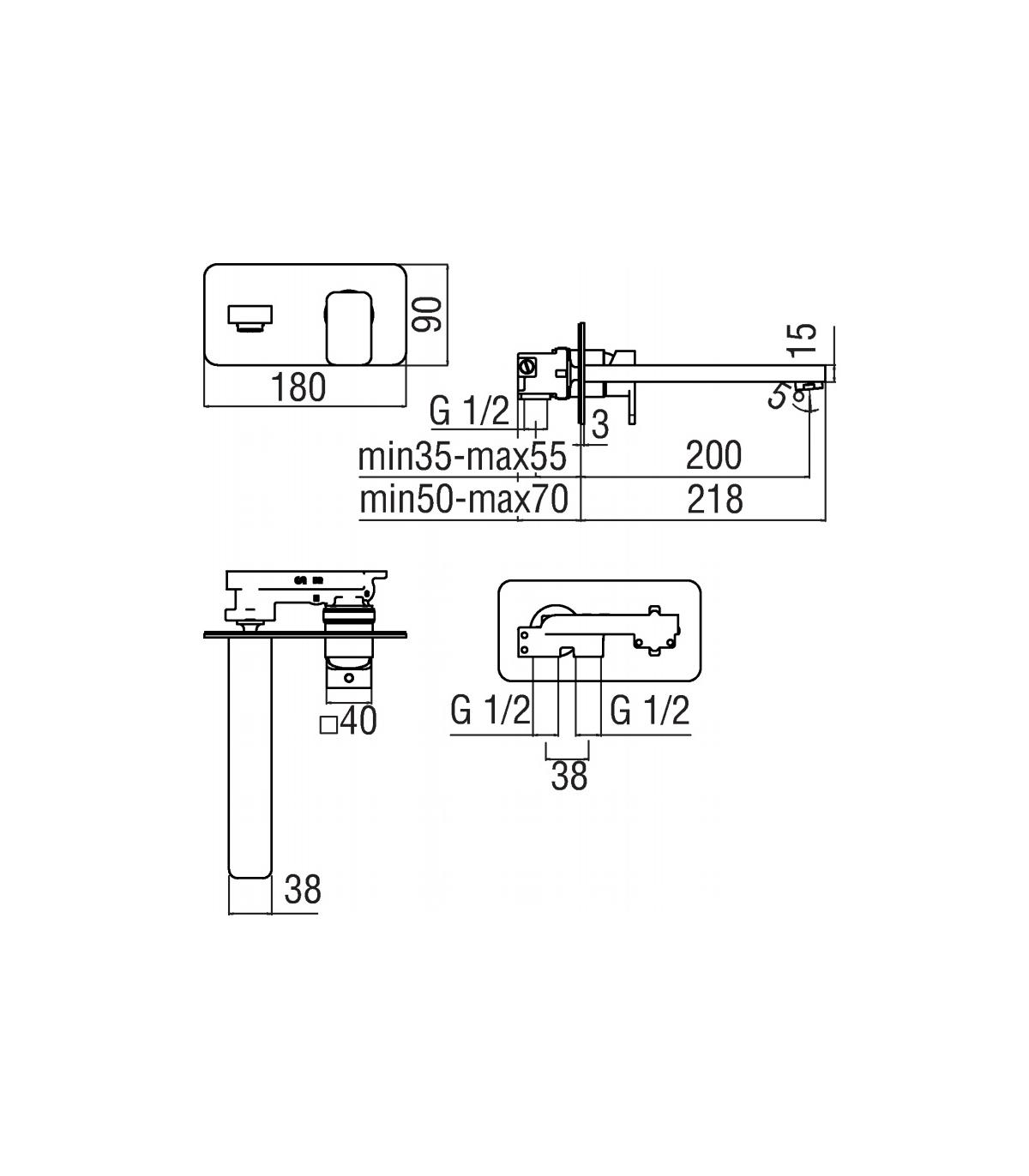 Rubinetteria Bagno Tre Fori Ideal Standard.Miscelatore Tre Fori Bocca Alta Per Lavabo Fantini Serie Al 23 Art B20