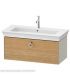 Duravit wall-hung vanity unit, White Tulip 4252 series with Natural Oak front