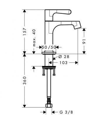 Rubinetto monoforo lavabo Hansgrohe axor Citterio M art.34130000