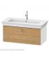 Duravit wall-hung vanity unit, White Tulip 4252 series with Natural Oak front