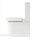 Duravit monobloc floor-standing toilet, White Tulip 219709 series, with WonderGliss treatment