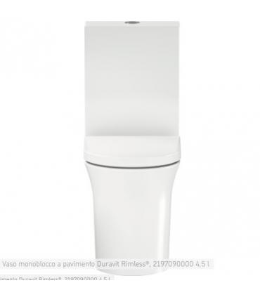 Duravit monobloc floor-standing toilet, White Tulip 219709 series, with WonderGliss treatment