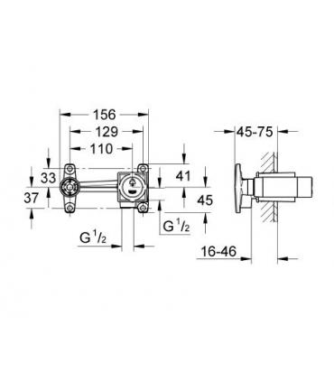 Grohe corpo incasso per lavabo per serie allure cube art.23200