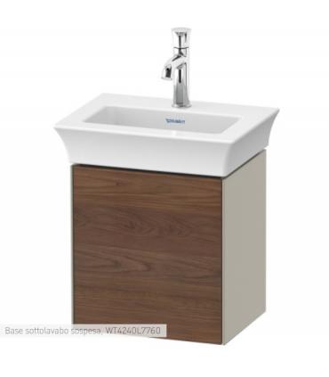 Mobile sottolavabo sospeso Duravit, serie White Tulip 4240L, con anta in Noce Americano