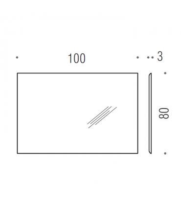 Miroir rectangulaire Colombo en aluminium avec éclairage LED