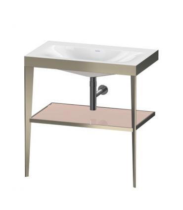 Armoire salle de bain XViu c-bonded bord champagne, étagère en verre