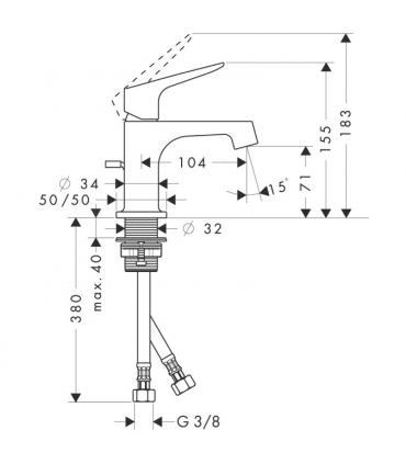 Miscelatore monoforo per lavabo Hansgrohe axor Citterio M art.34016000