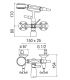 External mixer for bathtub Nobili Carlos Primero with hand shower