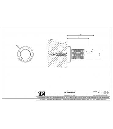 Clothes hanger single hanger Gessi Inciso series art. 58521