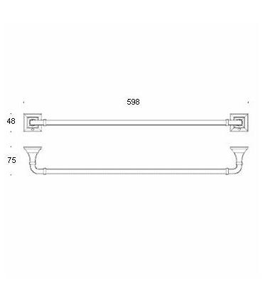 Towel rail Colombo collection Portofino chrome