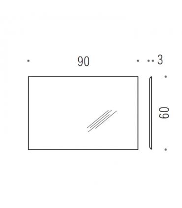 Miroir rectangulaire Colombo en aluminium avec éclairage LED