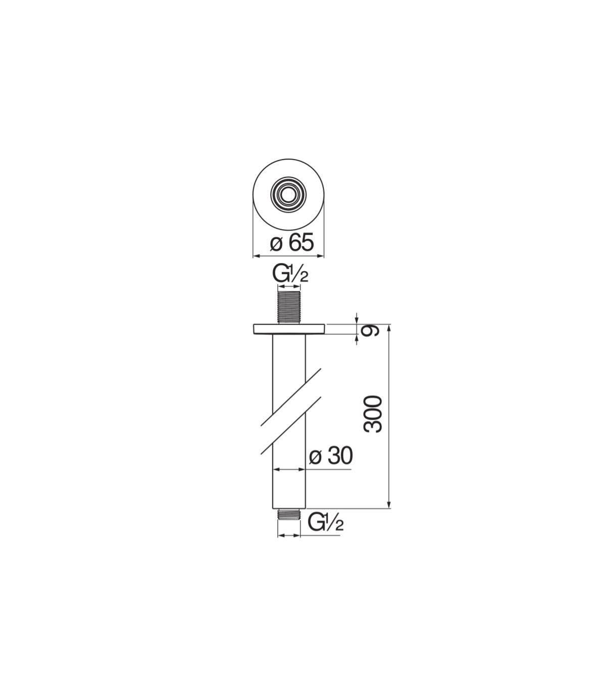 NOBILI SRL NOBILI - KIT BRAS, POMMEAU DE DOUCHE SLIM 250MM ET SET D