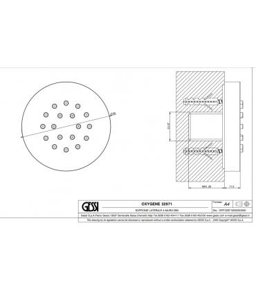 Soffione laterale Gessi Tondo 32971