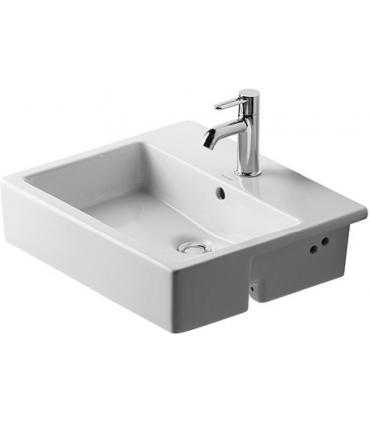 Duravit, lavabo semincasso monoforo da 55cm, Vero, 0314550000 bianco