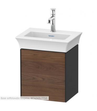 Mobile sottolavabo sospeso Duravit, serie White Tulip 4240R, con anta in Noce Americano