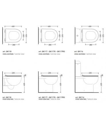 Sedile slim Ceramica Flaminia serie App a chiusura ammortizzata