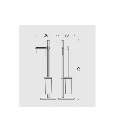 Montants equipes pour toilette Colombo Plus  W49350CR chrome