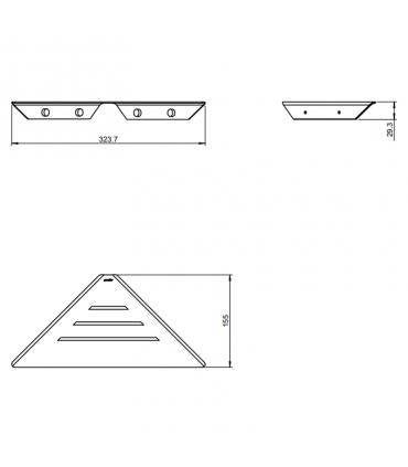 Cosmic Kubic 366032 porte-savon d'angle, chrome