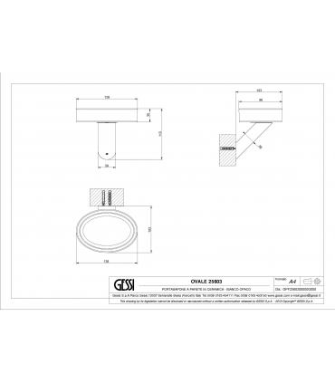 Soap holder for wall mounting white, Gessi Ovale series art.25603