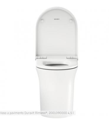 WC suspendu Duravit, série White Tulip 200109, avec traitement WonderGliss