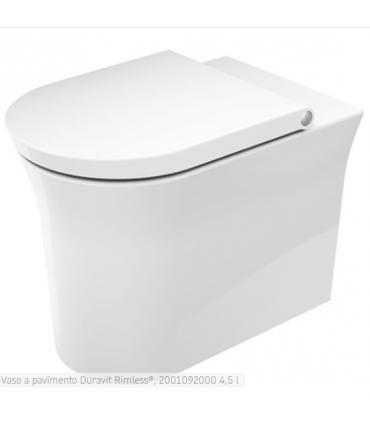 WC suspendu Duravit, série White Tulip 200109, avec traitement WonderGliss