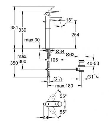 Mitigeur haut pour lavabo Grohe collection europlus