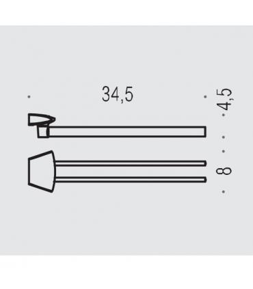 Porte-serviettes articule' double Colombo land B28130CR chrome