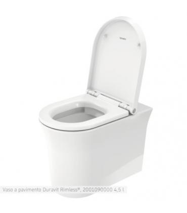 WC suspendu Duravit, série White Tulip 200109, avec HygieneGlaze