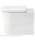 WC suspendu Duravit, série White Tulip 200109, avec HygieneGlaze