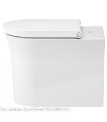 WC suspendu Duravit, série White Tulip 200109, avec HygieneGlaze