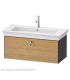 Duravit wall-hung vanity unit, White Tulip 4252 series with Natural Oak front