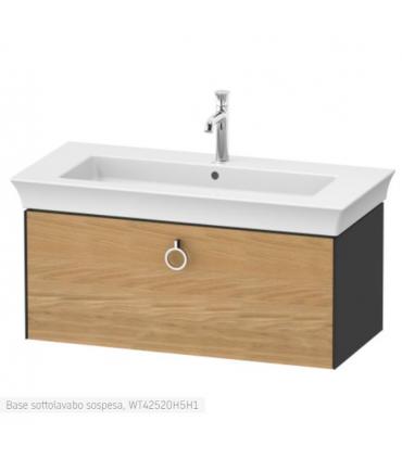 Duravit wall-hung vanity unit, White Tulip 4252 series with Natural Oak front