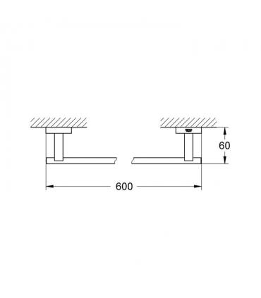 Portasalviette lineare, Grohe serie Essentials Cube art.40509001